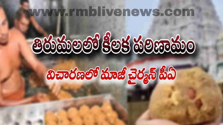 తిరుమలలో కీలక పరిణామం! విచారణలో మాజీ చైర్మన్ పీఏ